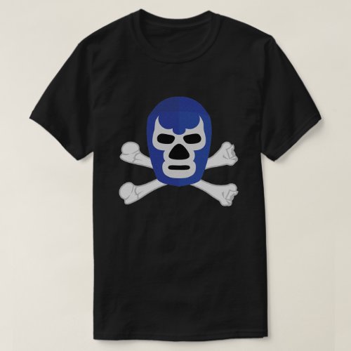 Lucha libre Blue Mask Cross  Mexican Wrestler  T_Shirt