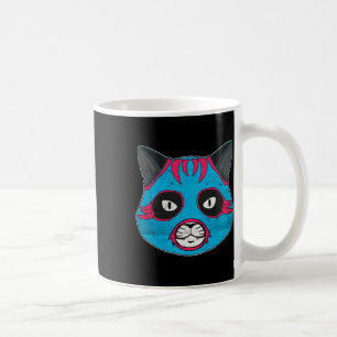 Lucha Libre Cat Wears Luchador Wrestling Mask Coffee Mug