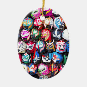 Lucha Libre Ceramic Ornament