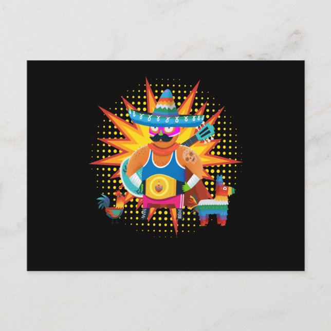 Lucha Libre Fighter Mexico Wrestling Postcard (Front)