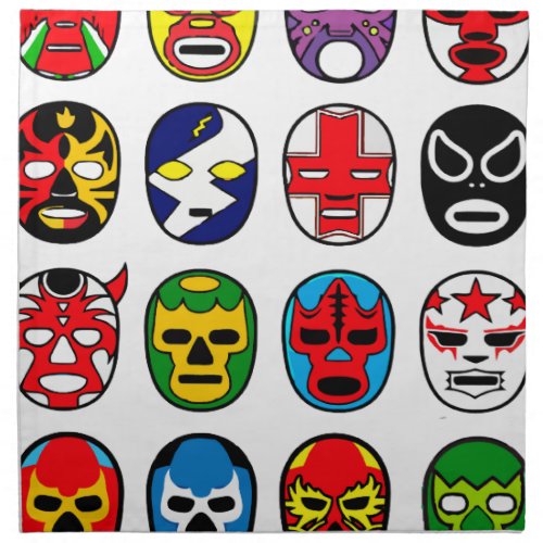 Lucha Libre Luchador Mexican Wrestling Masks Cloth Napkin