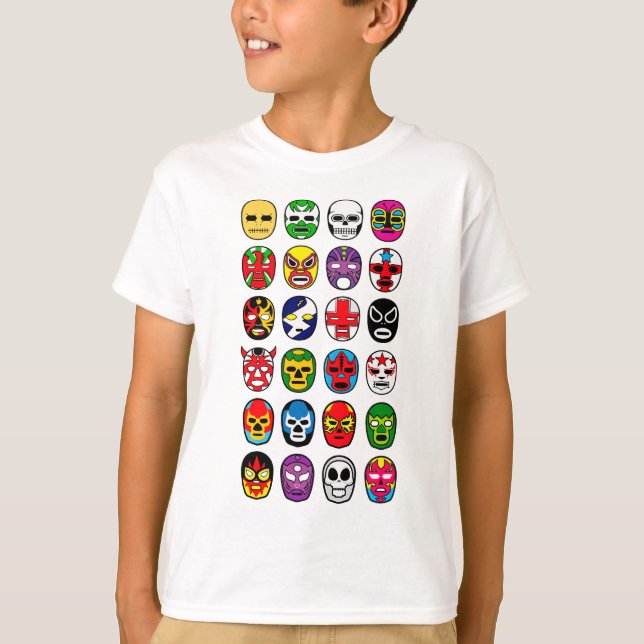 Lucha Libre Luchador Mexican Wrestling Masks T-Shirt (Front)