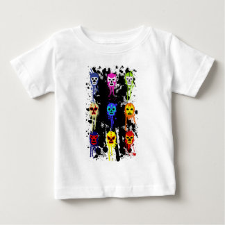 Lucha Libre Mask Mexican Wrestling Paint Splash Baby T-Shirt