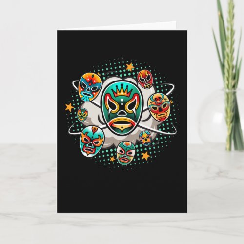 Lucha Libre Mask Mexico Wrestling Card