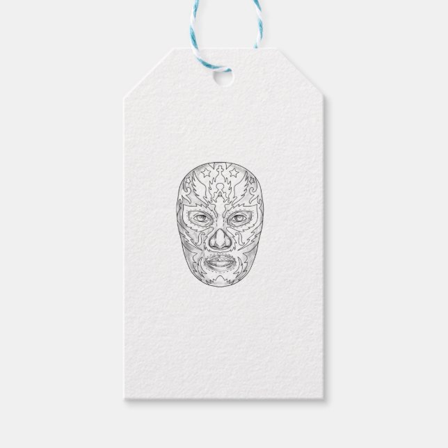 Lucha Libre Mask Tattoo Gift Tags (Front)