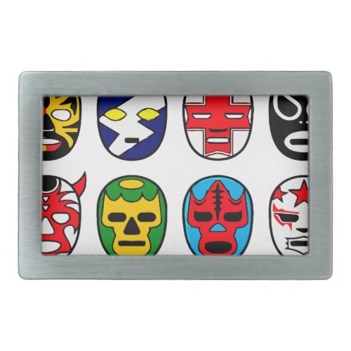 Lucha Libre Mask wrestler Mexican Wrestling Belt Buckle