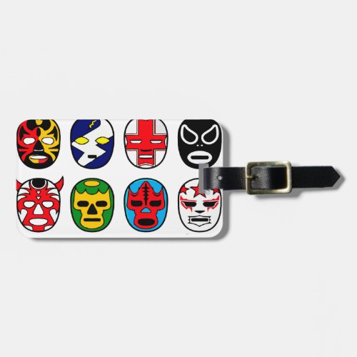 Lucha Libre Mask wrestler Mexican Wrestling Luggage Tag