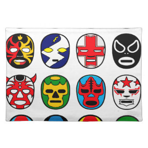 Lucha Libre Mask wrestler Mexican Wrestling Placemat