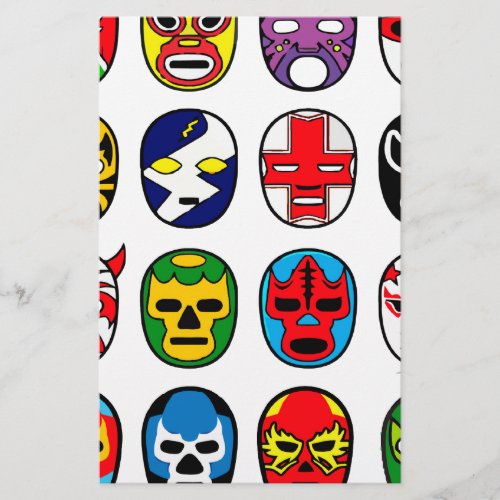 Lucha Libre Mask wrestler Mexican Wrestling Stationery