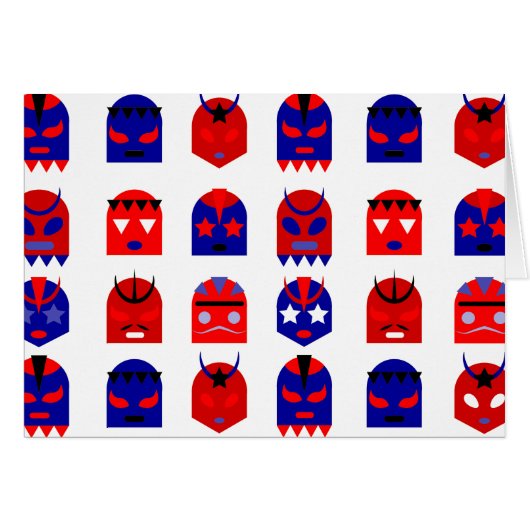 lucha libre masks cards (Front Horizontal)