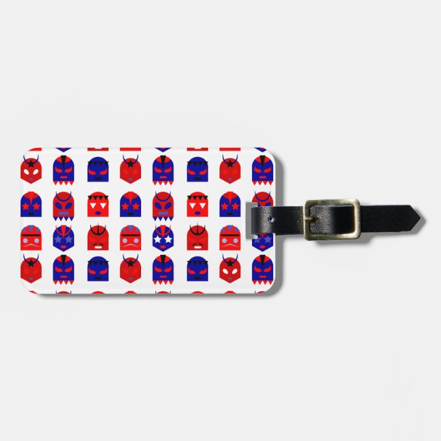 lucha libre masks luggage tag (Front Horizontal)