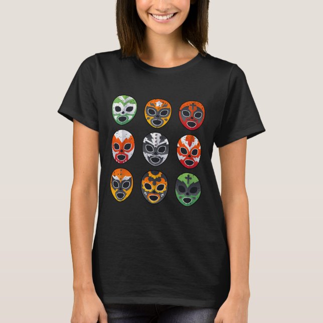 Lucha Libre Masks Shirt Boy Men Mexican Wrestling  (Front)