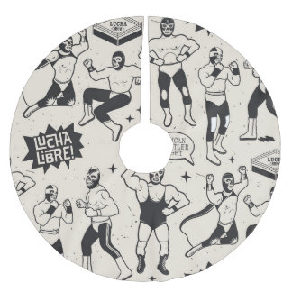 Lucha Libre: Mexican Wrestler pattern Brushed Polyester Tree Skirt