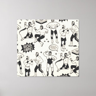 Lucha Libre: Mexican Wrestler pattern Canvas Print