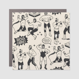 Lucha Libre: Mexican Wrestler pattern Car Magnet