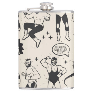 Lucha Libre: Mexican Wrestler pattern Flask