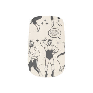 Lucha Libre: Mexican Wrestler pattern Minx Nail Art