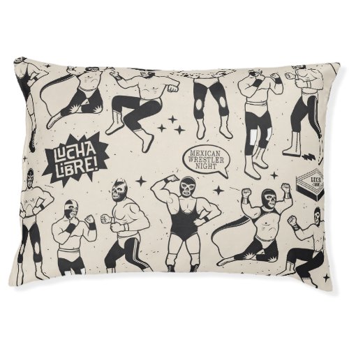 Lucha Libre Mexican Wrestler pattern Pet Bed