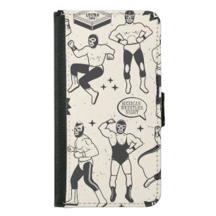 Lucha Libre: Mexican Wrestler pattern Samsung Galaxy S5 Wallet Case
