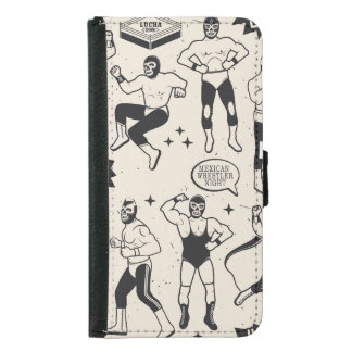 Lucha Libre: Mexican Wrestler pattern Samsung Galaxy S5 Wallet Case