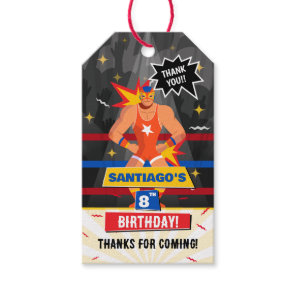 Lucha Libre Mexican Wrestling Birthday Gift Tag