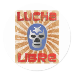 Lucha Libre Mexican Wrestling Classic Round Sticker
