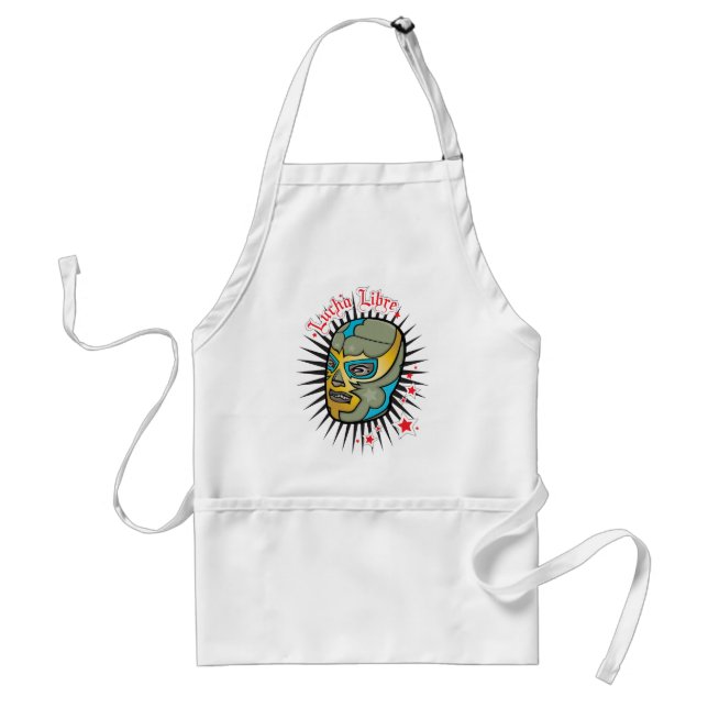 Lucha Libre Mexican Wrestling Mask Adult Apron (Front)