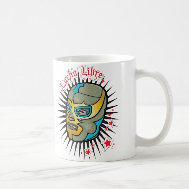 Lucha Libre Mexican Wrestling Mask Coffee Mug (Right)