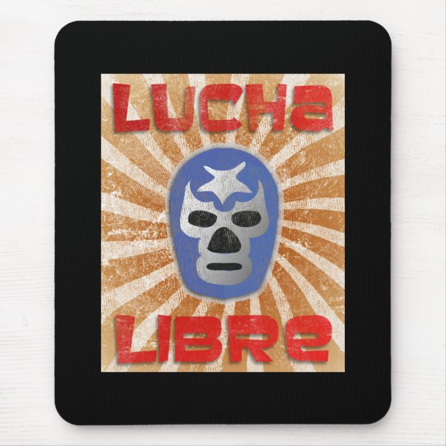 Lucha Libre Mexican Wrestling Mouse Pad (Front)