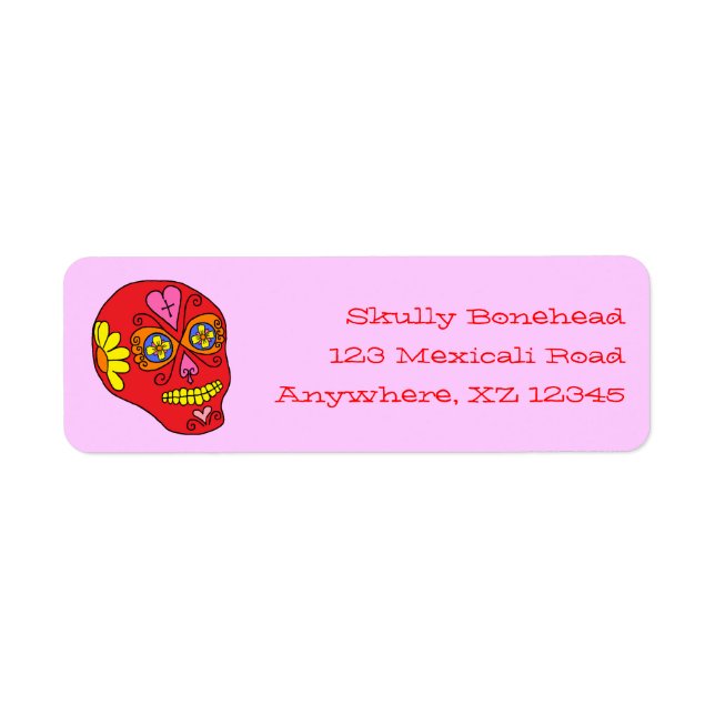 Lucha Libre Sugar Skull Label (Front)