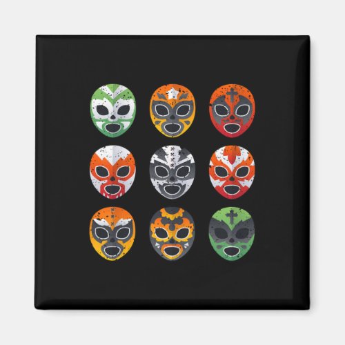 Lucha Libre Wrestling Mask Cinco De Mayo Mexican B Magnet