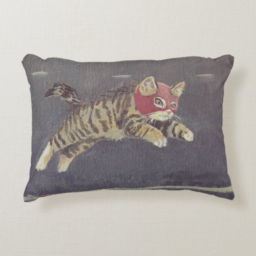 Luchador Kitty Decorative Pillow