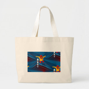 luchador large tote bag