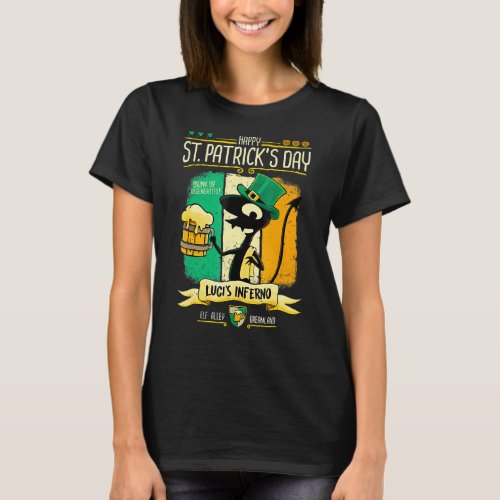 Luci Inferno Fan Of Animated Sitcom St Patrick Day T_Shirt