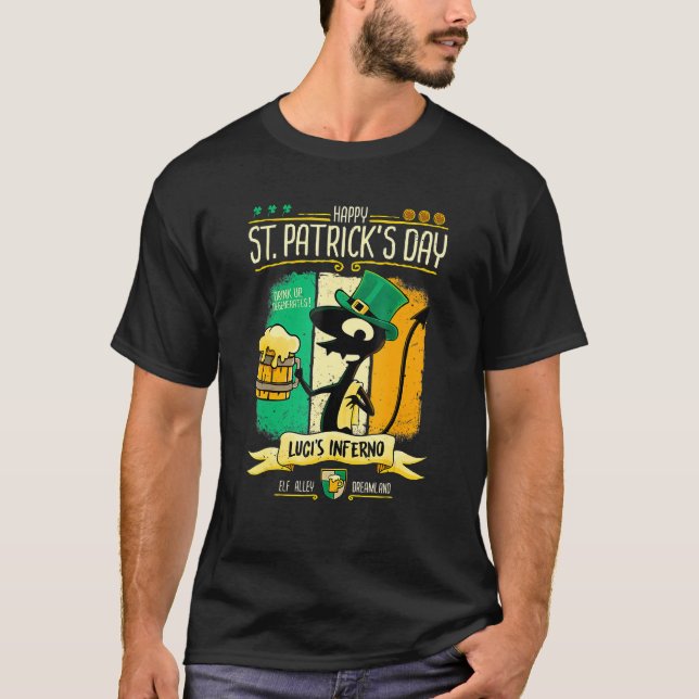 Luci Inferno Fan Of Animated Sitcom St Patrick Day T-Shirt (Front)