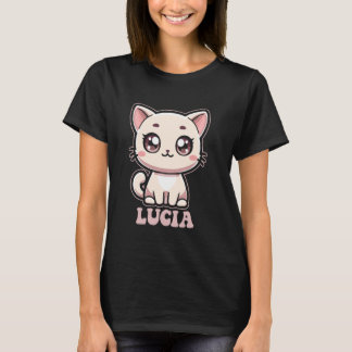 Lucia Cute Kitty Cat Design for Girls Name Lucia T-Shirt