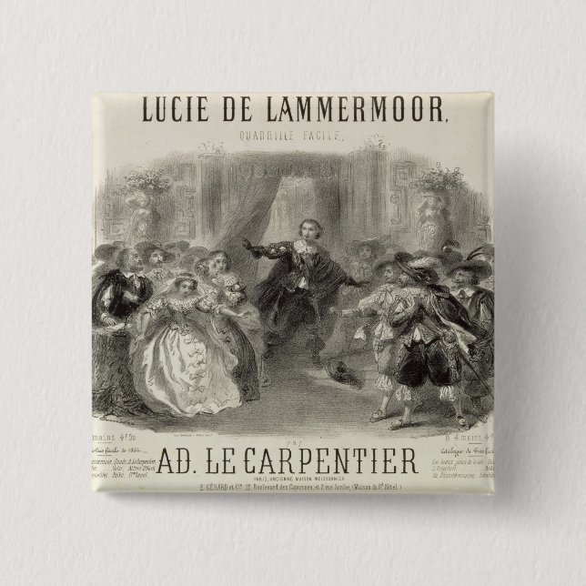 Lucia de Lammermoor' the opera Button (Front)