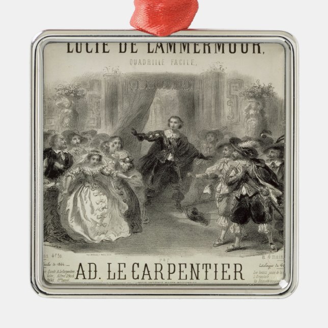 Lucia de Lammermoor' the opera Metal Ornament (Front)