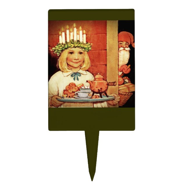 Lucia Karin and the Nisse Cake Topper (Front)