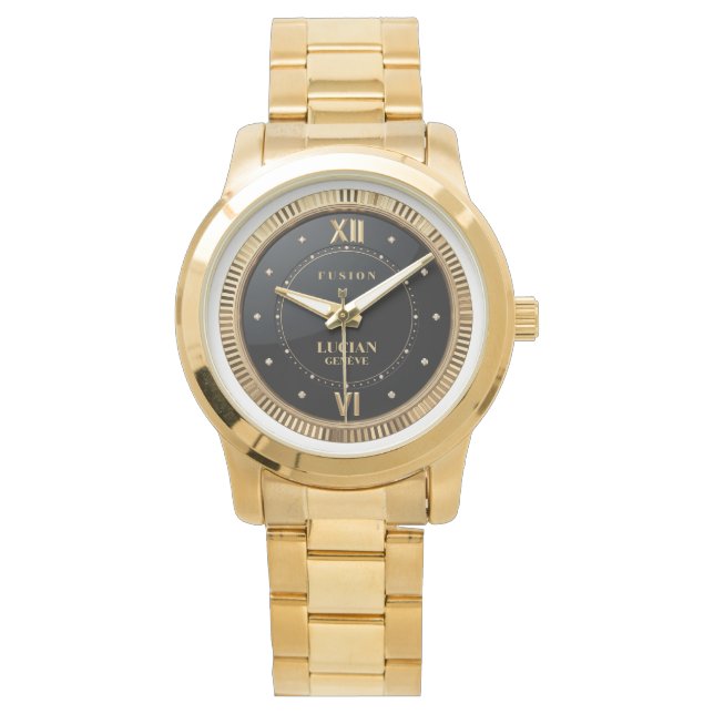 LUCIAN GENÈVE Luxury Gold Watch (Front)