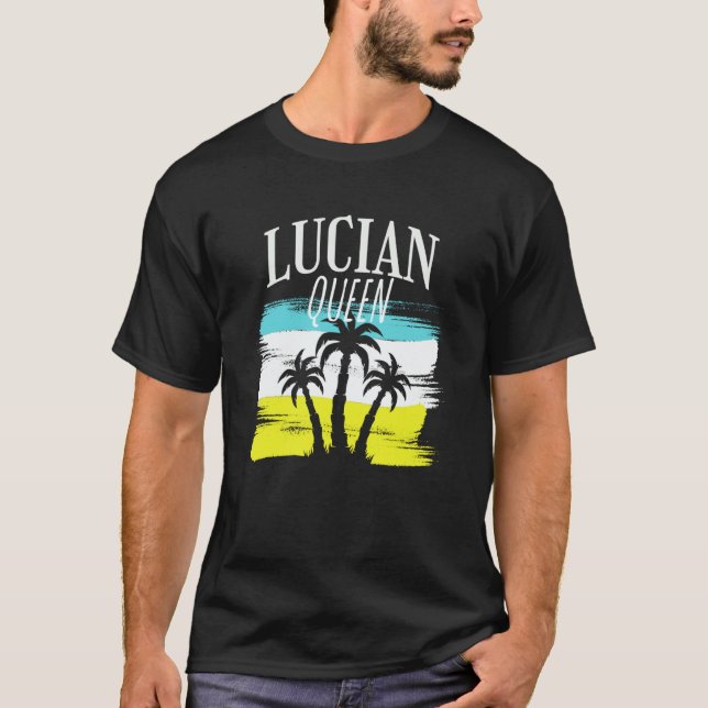 Lucian queen St Lucia IndependenceLucian Independe T-Shirt (Front)