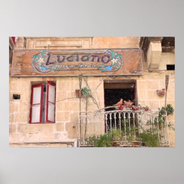 Luciano's Pizza Poster (Front)