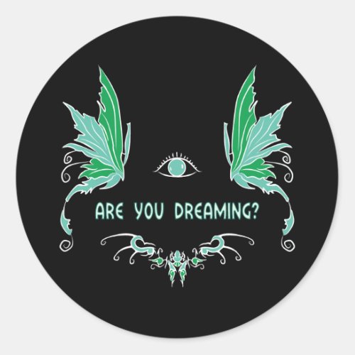 Lucid dreaming reality check sticker classic round sticker