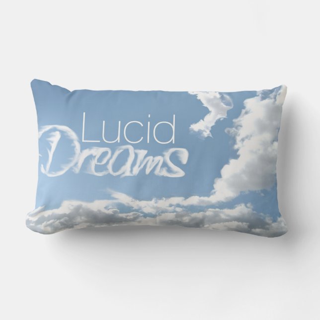 Lucid Dreams Clouds Lumbar Throw Pillow (Front)