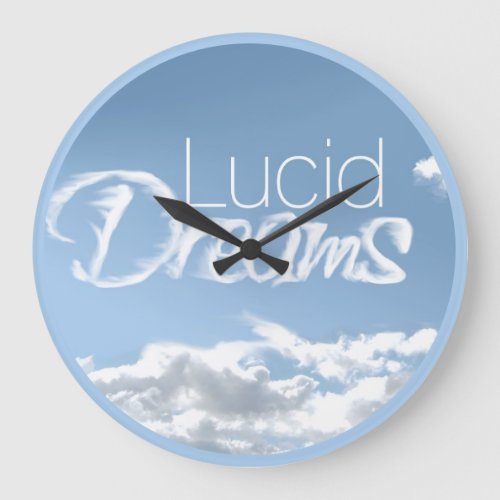 Lucid Dreams Clouds Round Wall Clock