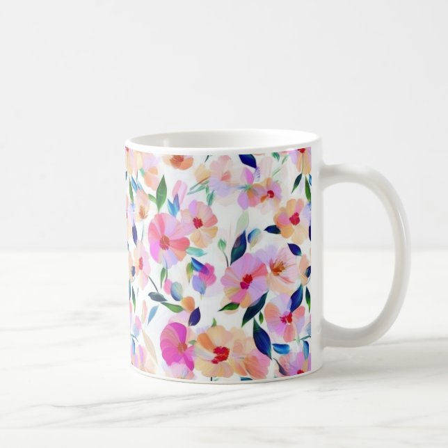 Lucid Flowers Floral Vibrant Botanical Colorful Coffee Mug (Right)