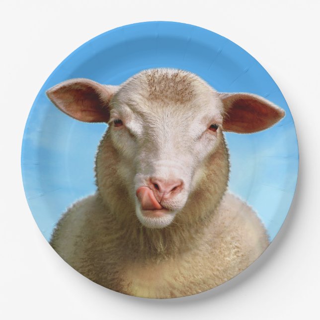 Lucie the sheep paper plates (Front)