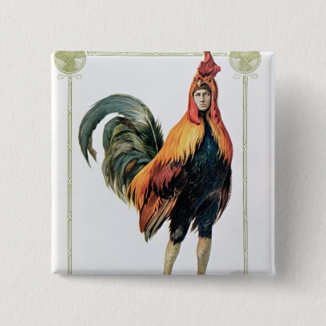 Lucien Guitry  in 'Chantecler' Pinback Button (Front)