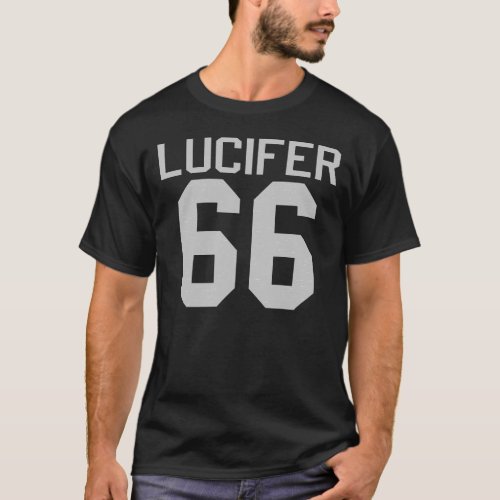 Lucifer 66 Football Jersey Dark T_Shirt