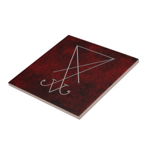 Lucifer Alchemy Sigil Gothic Art Ceramic Tile